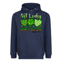 Navy St. Patrick's Not lucky simply blessed Heavyweight Hoodie - OliviaCreatesArt