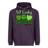 Plum St. Patrick's Not lucky simply blessed Heavyweight Hoodie - OliviaCreatesArt