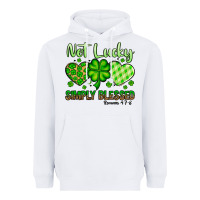 White St. Patrick's Not lucky simply blessed Heavyweight Hoodie - OliviaCreatesArt