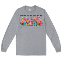 Heather Grey teach them love them watch them grow teacher Long Sleeve Tee - Artiststas