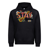 Black Stay Groovy Urban Hoodie - CowhideDigitalArt