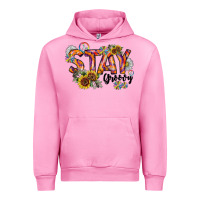 Fuchsia Pink Stay Groovy Urban Hoodie - CowhideDigitalArt