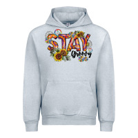 Heather Grey Stay Groovy Urban Hoodie - CowhideDigitalArt