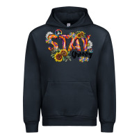 Navy Stay Groovy Urban Hoodie - CowhideDigitalArt
