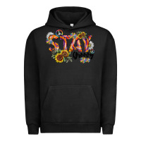 Pigment Black Stay Groovy Urban Hoodie - CowhideDigitalArt