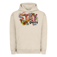 Pigment French Oak Stay Groovy Urban Hoodie - CowhideDigitalArt