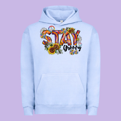 Stay Groovy Urban Hoodie Designed By Cowhidedigitalart