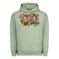 Pigment Oil Green Stay Groovy Urban Hoodie - CowhideDigitalArt