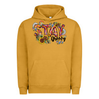 Pigment Peanut Butter Stay Groovy Urban Hoodie - CowhideDigitalArt