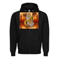 Black tigers with scratches Zipper Hoodie - TumblerDesignByShophia