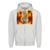 Dove Grey tigers with scratches Zipper Hoodie - TumblerDesignByShophia
