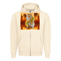 Sandshell tigers with scratches Zipper Hoodie - TumblerDesignByShophia