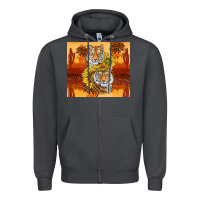 Smoke tigers with scratches Zipper Hoodie - TumblerDesignByShophia