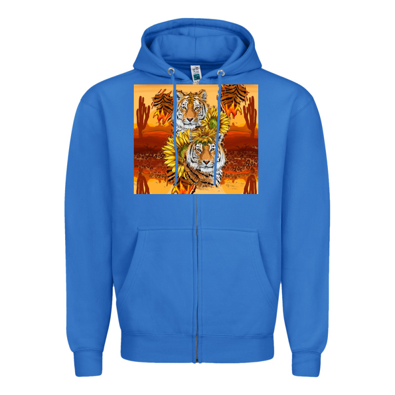 Tigers With Scratches Zipper Hoodie by TumblerDesignByShophia | Teevron