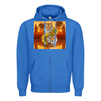 True Royal tigers with scratches Zipper Hoodie - TumblerDesignByShophia