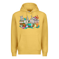 Antique Gold Easter Hippopotamus coffee cups Easter Day Premium Hoodie - CowGirlArtShop