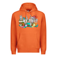 Carrot Easter Hippopotamus coffee cups Easter Day Premium Hoodie - CowGirlArtShop