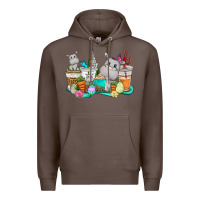 Coffee Easter Hippopotamus coffee cups Easter Day Premium Hoodie - CowGirlArtShop