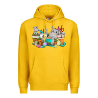 Lemon Easter Hippopotamus coffee cups Easter Day Premium Hoodie - CowGirlArtShop