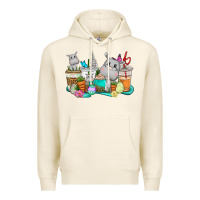 Tofu Easter Hippopotamus coffee cups Easter Day Premium Hoodie - CowGirlArtShop