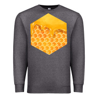 Charcoal Heather honeycomb fa element Premium Sweatshirt - FaDigitalArtStudio