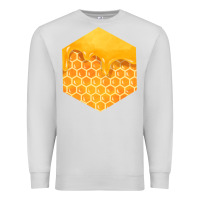 Dove Grey honeycomb fa element Premium Sweatshirt - FaDigitalArtStudio