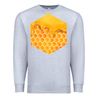 Heather Grey honeycomb fa element Premium Sweatshirt - FaDigitalArtStudio