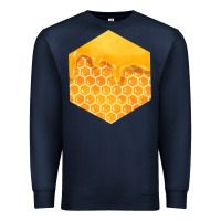 Navy honeycomb fa element Premium Sweatshirt - FaDigitalArtStudio