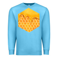 Ocean Blue honeycomb fa element Premium Sweatshirt - FaDigitalArtStudio