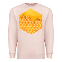 Pale Pink honeycomb fa element Premium Sweatshirt - FaDigitalArtStudio