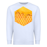 White honeycomb fa element Premium Sweatshirt - FaDigitalArtStudio