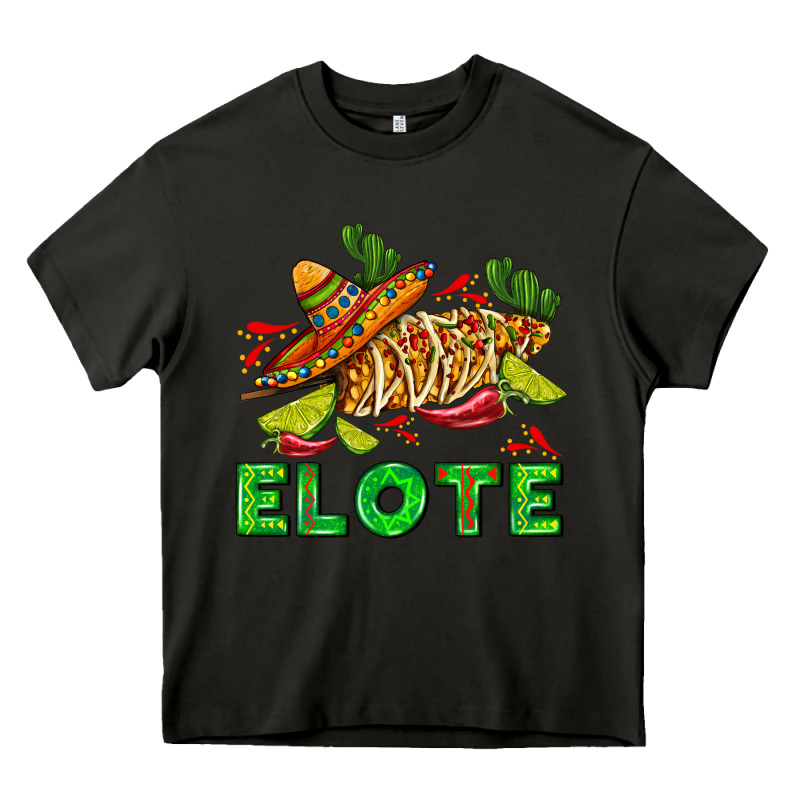 Elote Corn Sombrero Lime And  Cactus Heavy Core Tee by AdoDesignShop | Teevron