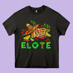 Elote Corn Sombrero Lime And  Cactus Heavy Core Tee Designed By Adodesignshop