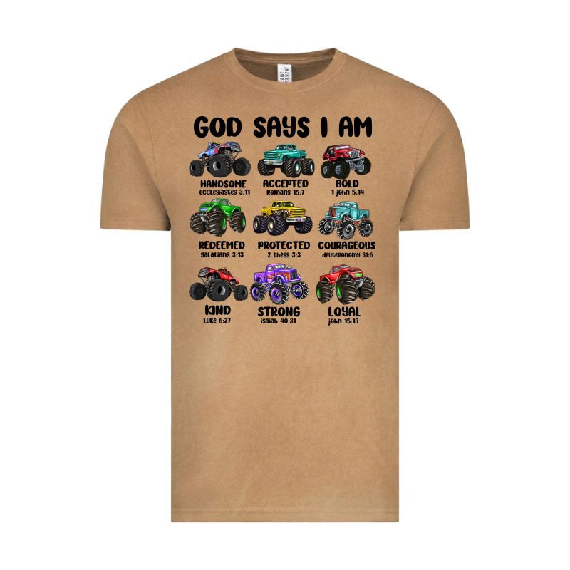 God Says I Am Vintage Tee by MaliasSmallBusiness | Teevron
