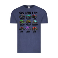 Vintage Denim god says i am Vintage Tee - MaliasSmallBusiness