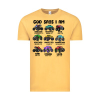 Vintage Mustard god says i am Vintage Tee - MaliasSmallBusiness