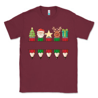 Burgundy add your personalization christmas pencils Classic Tee - MaliasSmallBusiness