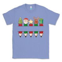 Colony Blue add your personalization christmas pencils Classic Tee - MaliasSmallBusiness