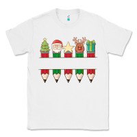 White add your personalization christmas pencils Classic Tee - MaliasSmallBusiness