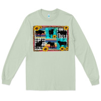 Matcha cow sunflower leopard Long Sleeve Tee - Artiststas