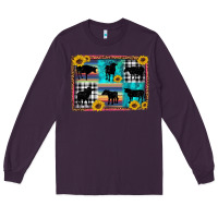 Plum cow sunflower leopard Long Sleeve Tee - Artiststas