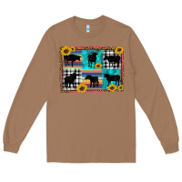 Toasted Coconut cow sunflower leopard Long Sleeve Tee - Artiststas