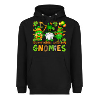 Black St. Patrick's Day shamrockin' with my gnomies Heavyweight Hoodie - OliviaCreatesArt