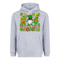 Heather Grey St. Patrick's Day shamrockin' with my gnomies Heavyweight Hoodie - OliviaCreatesArt