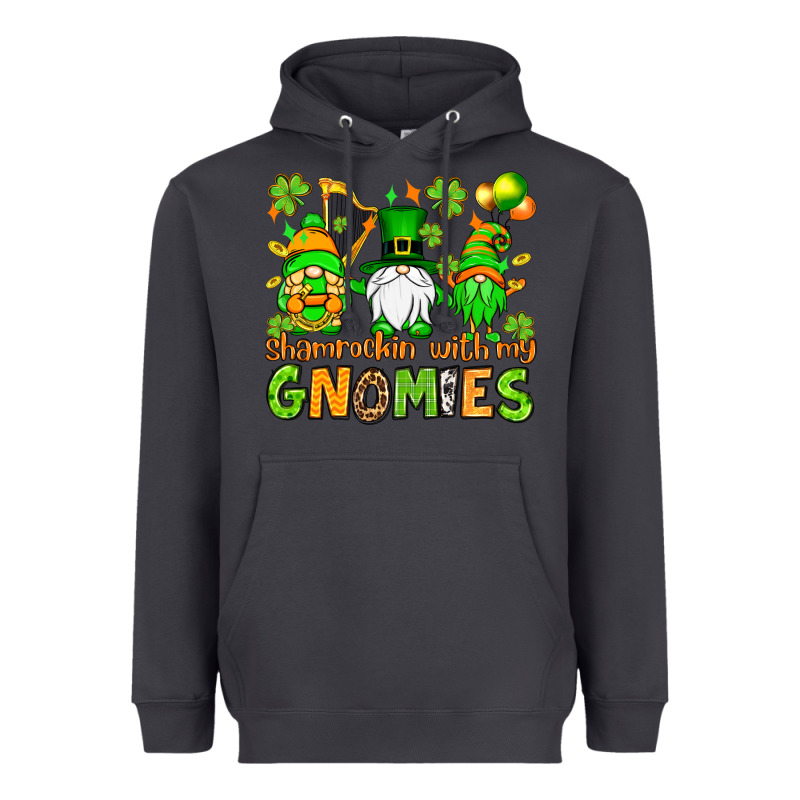 St. Patrick's Day Shamrockin' With My Gnomies Heavyweight Hoodie by OliviaCreatesArt | Teevron