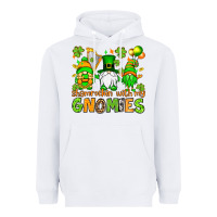 White St. Patrick's Day shamrockin' with my gnomies Heavyweight Hoodie - OliviaCreatesArt
