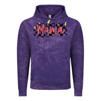 Cloud Purple checkered mama Vintage Hoodie - MaliasSmallBusiness