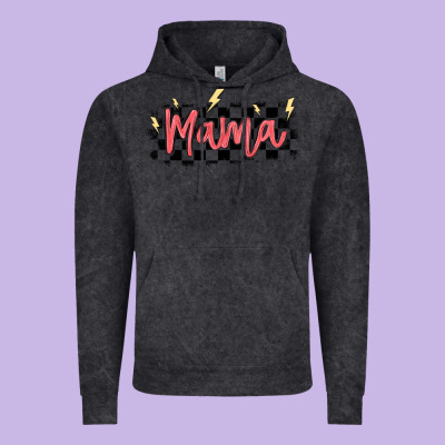 Checkered Mama Vintage Hoodie Designed By Maliassmallbusiness