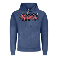 Vintage Denim checkered mama Vintage Hoodie - MaliasSmallBusiness