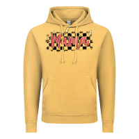 Vintage Mustard checkered mama Vintage Hoodie - MaliasSmallBusiness